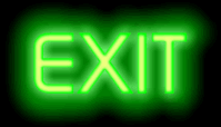 Neon Exit sign flashing animated gif :-)