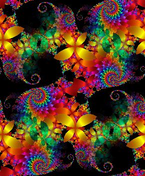Fractal Paradise seamless repeating background
