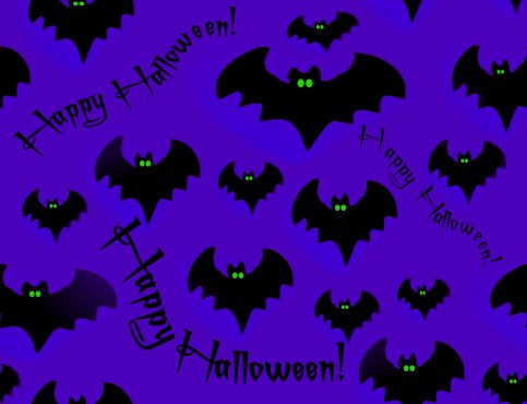 Halloween Bats Seamless Repeating Background Image 