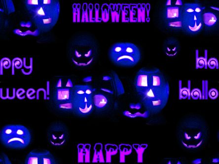  Happy Halloween Purple Seamless Repeating Background Image 