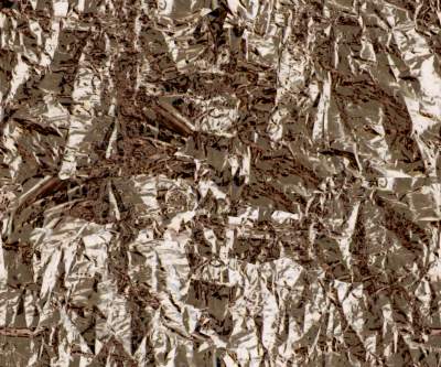 Crumpled gold foil background texture