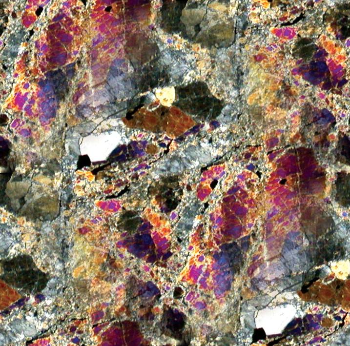 Meteorite Polarized Thin Section Background Image