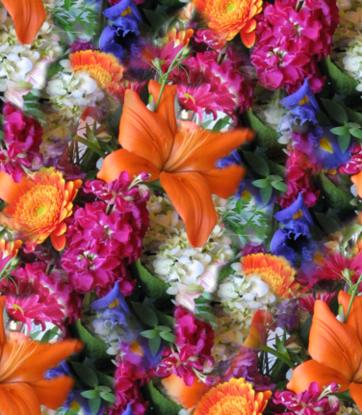 Colorful Flowers Mixed Flower Bouquet Seamless Background Tile