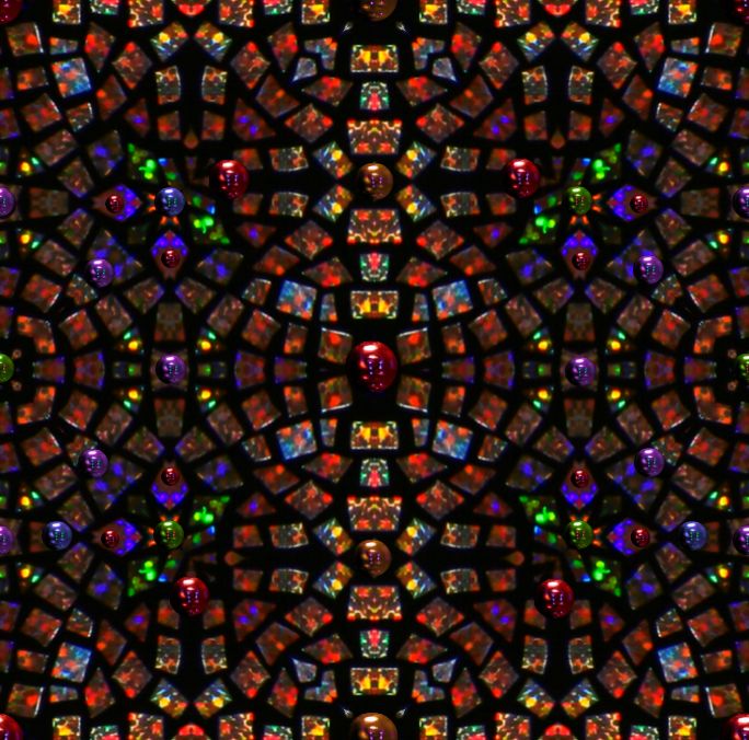 Very large stained glass mandala background
