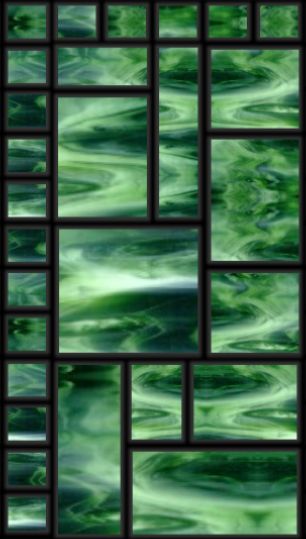 Green modern stained glass seamless tile