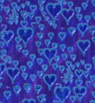 Ultraviolet and turquoise hearts seamless repeating background image