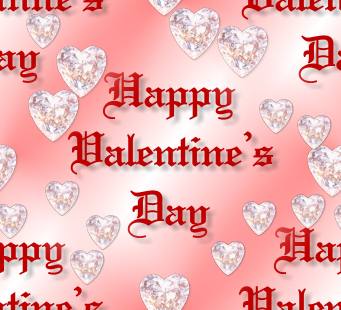 Diamond Hearts Pink Valentines Day Seamless Repeating Background Image 