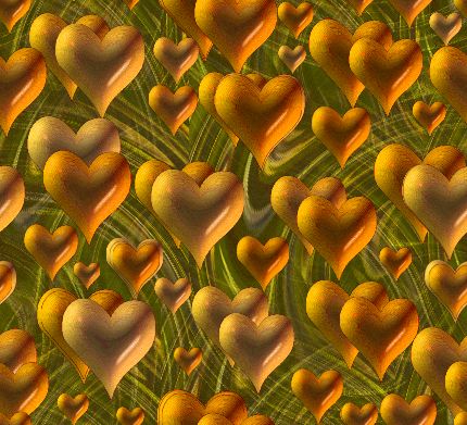 Valentines Hearts Of Gold Seamless Repeating Background Image 