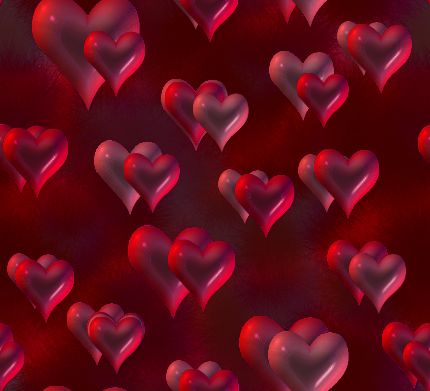 Two Hearts Red Valentines Seamless Repeating Background Image 
