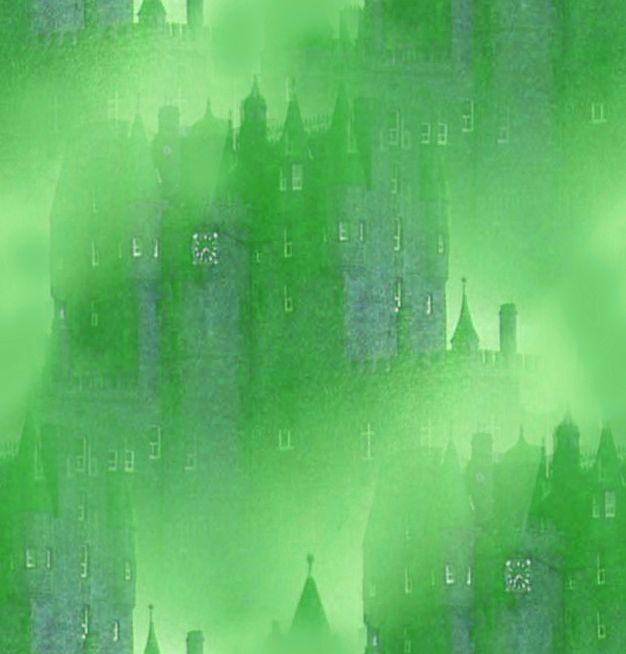 Vampire Background Misty Green Castle Seamless