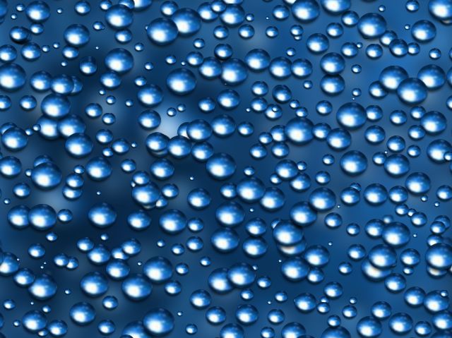 Water drops background blue