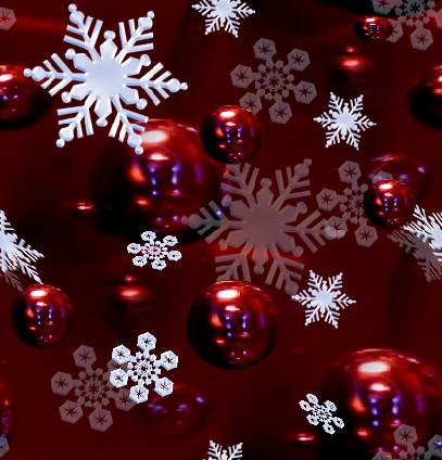 Christmas Snowflake Red Seamless Background
