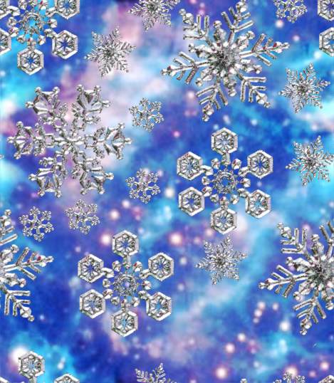 Silent Night Christmas Snowflake Background Seamless Repeating